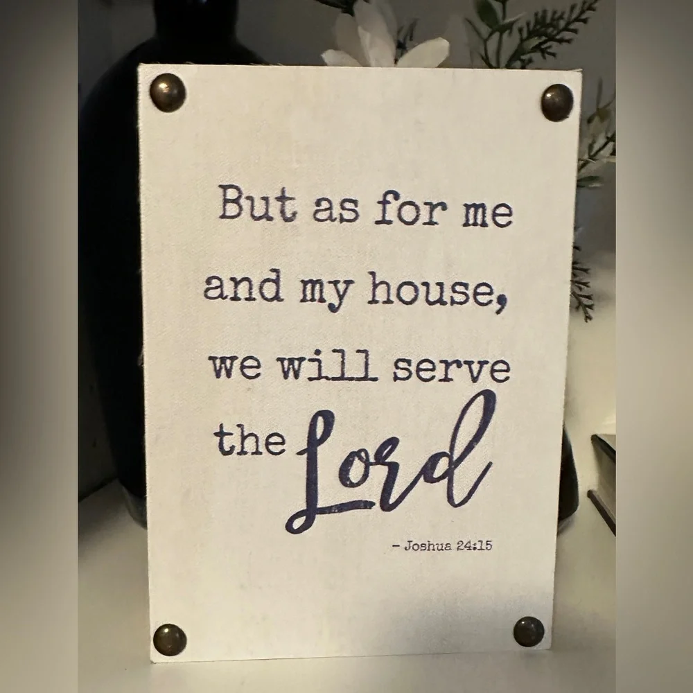 Inspirational White and Blue Wall Decor - Picture 1 of 1